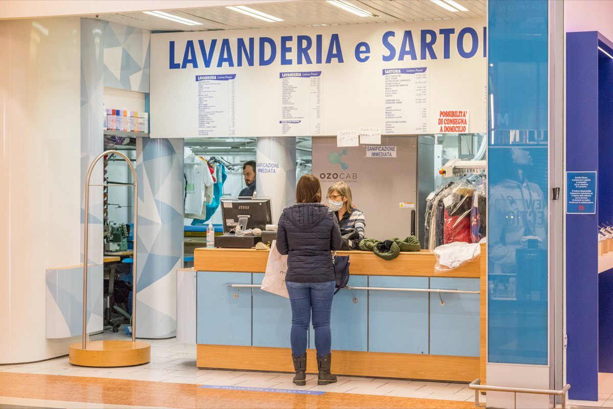 Cliente durante il ritiro